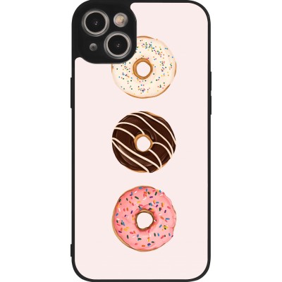 Coque iPhone 14 Plus - Silicone rigide noir Spring 23 donuts