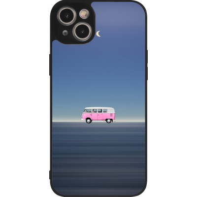 Coque iPhone 14 Plus - Silicone rigide noir Spring 23 pink bus