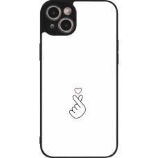 Coque iPhone 14 Plus - Silicone rigide noir Valentine 2024 heart by Millennials