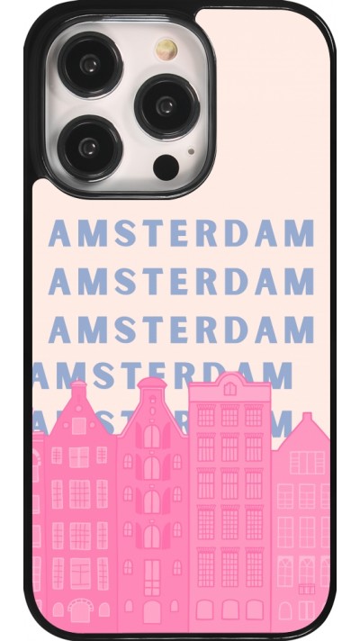 Coque iPhone 14 Pro - Amsterdam Pink Print