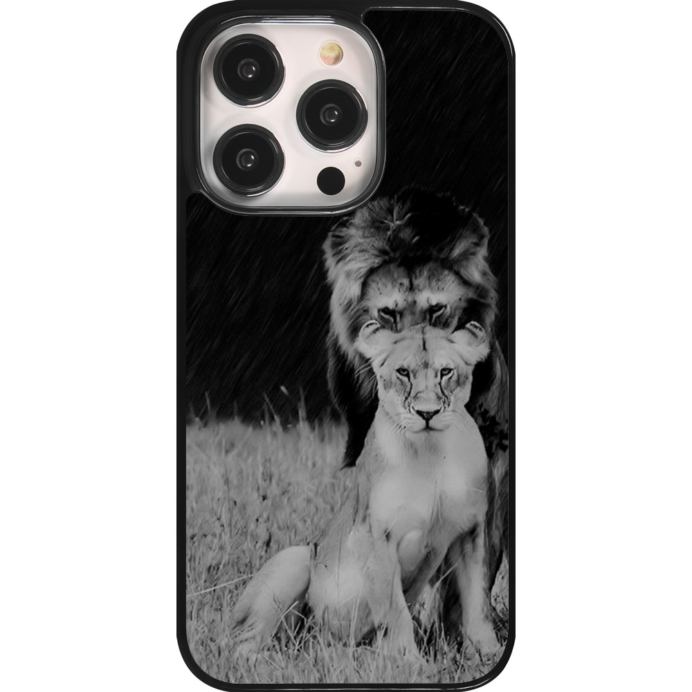 Coque iPhone 14 Pro - Angry lions