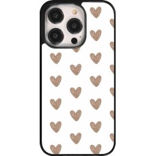 iPhone 14 Pro Case Hülle - Autumn 2024 brown hearts