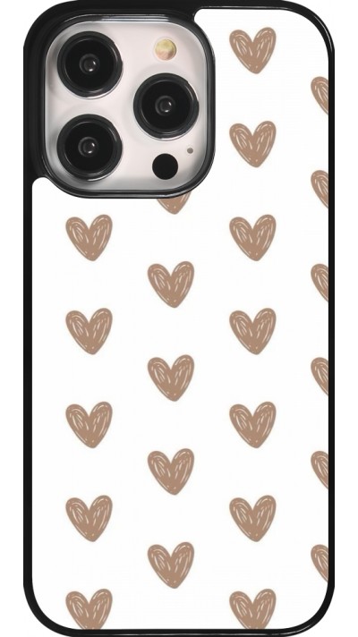 Coque iPhone 14 Pro - Autumn 2024 brown hearts