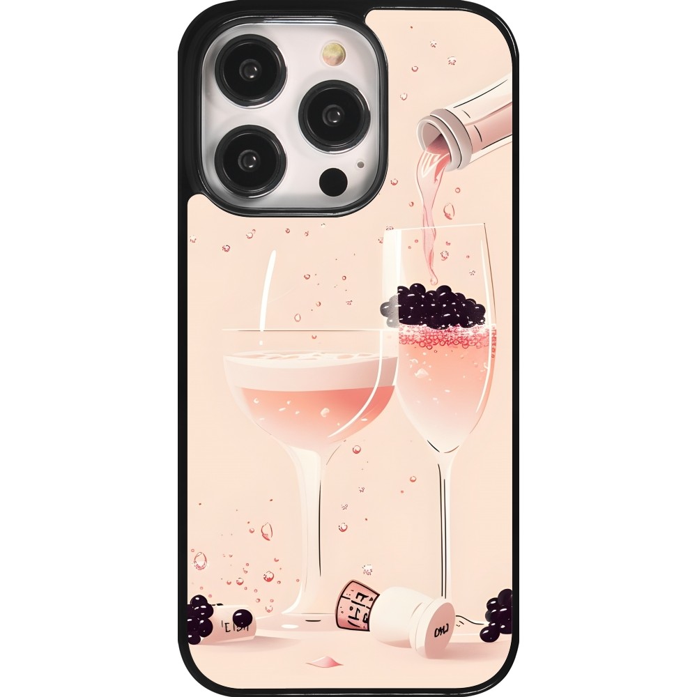 iPhone 14 Pro Case Hülle - Champagne Pouring Pink