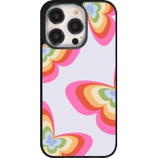 Coque iPhone 14 Pro - Easter 2024 rainbow butterflies