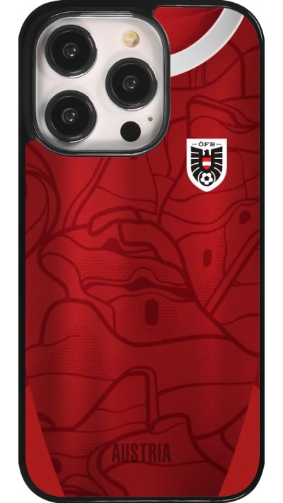 iPhone 14 Pro Case Hülle - Austria personalisierbares Fussballtrikot