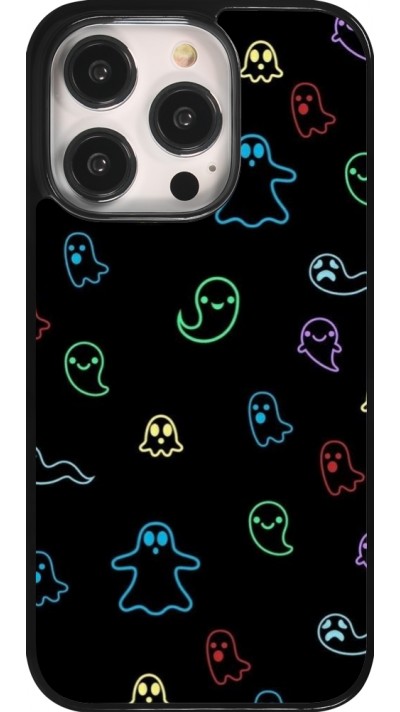 Coque iPhone 14 Pro - Halloween 2024 colorful ghosts