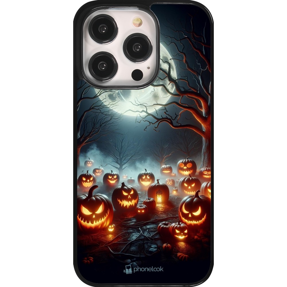 Coque iPhone 14 Pro - Halloween 2024 Many Pumpkins