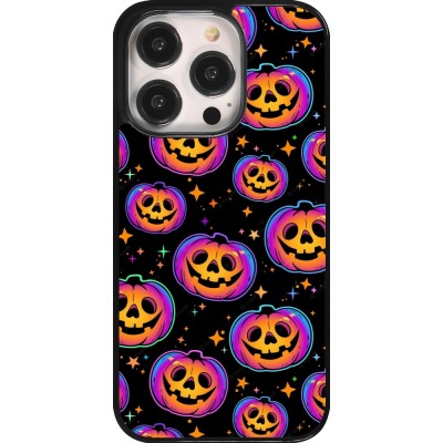 Coque iPhone 14 Pro - Halloween 2024 rainbow pumpkins