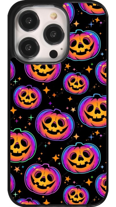 Coque iPhone 14 Pro - Halloween 2024 rainbow pumpkins