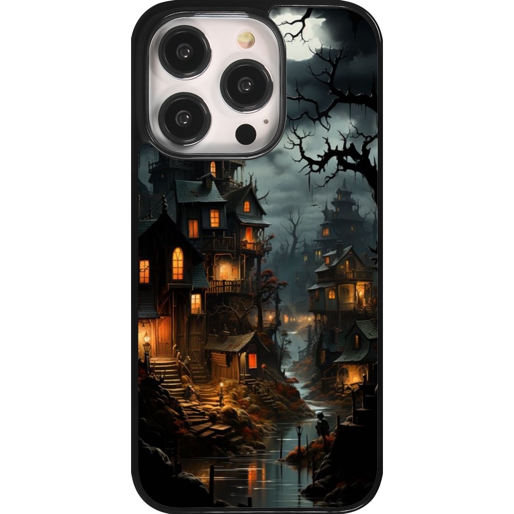 Coque iPhone 14 Pro - Halloween 2024 scary town