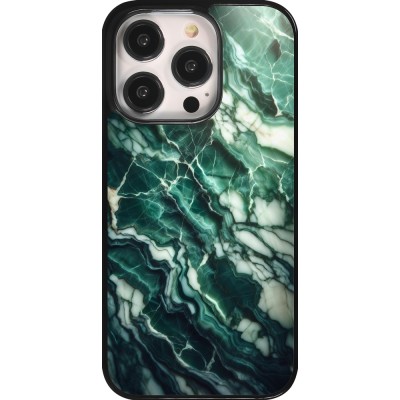 Coque iPhone 14 Pro - Marbre vert majestueux