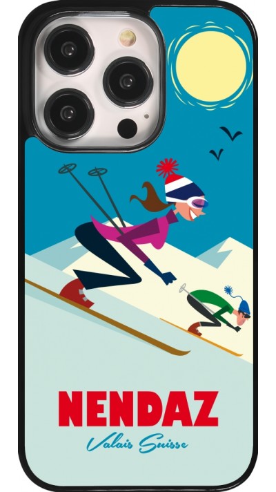 Coque iPhone 14 Pro - Nendaz Ski Downhill