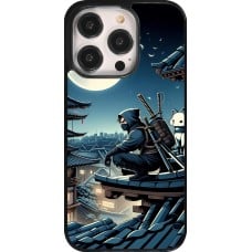 Coque iPhone 14 Pro - Ninja sous la lune