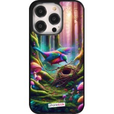 Coque iPhone 14 Pro - Oiseau Nid Forêt