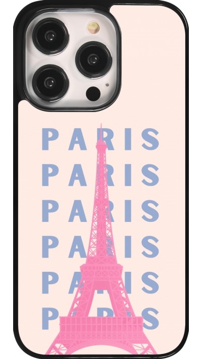 Coque iPhone 14 Pro - Paris Pink Print