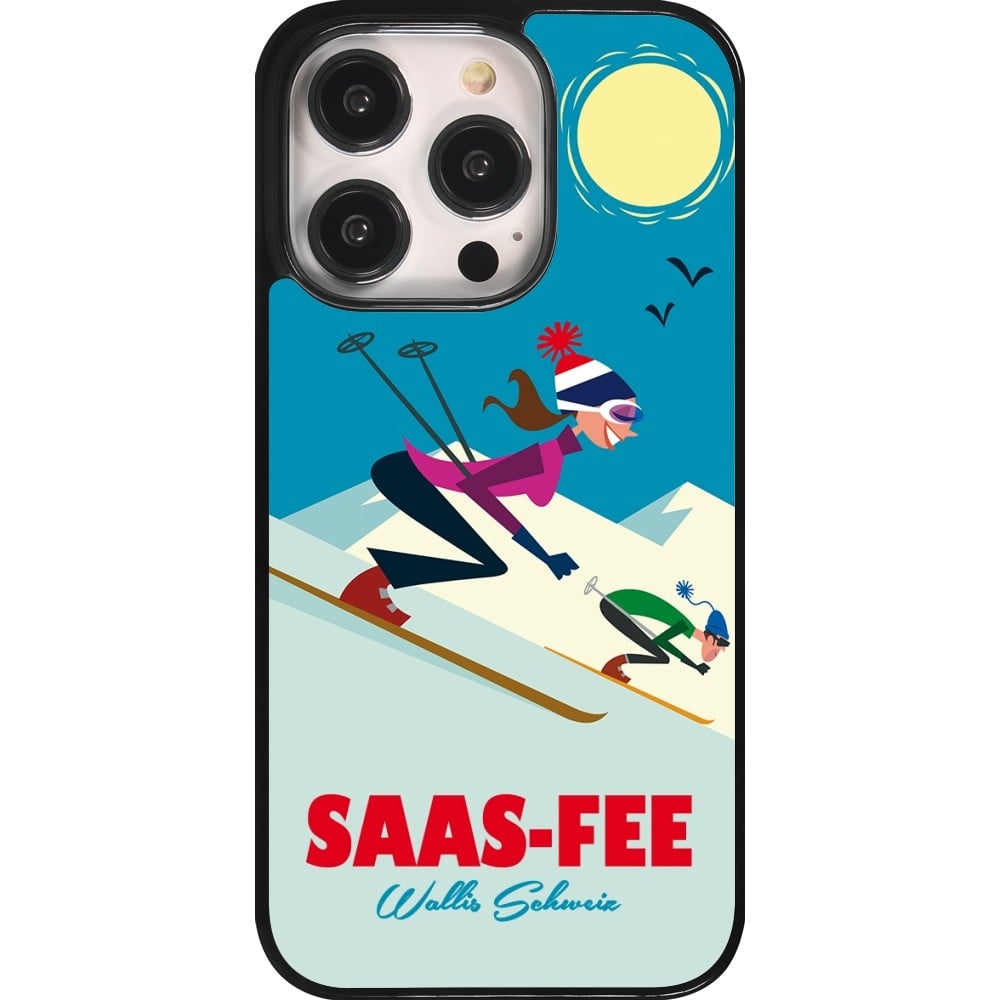 Coque iPhone 14 Pro - Saas-Fee Ski Downhill