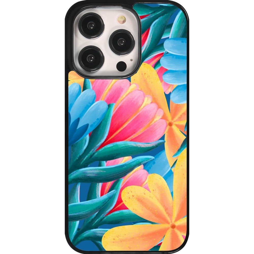 Coque iPhone 14 Pro - Spring 23 colorful flowers