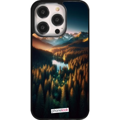 Coque iPhone 14 Pro - Sunset Forest Lake