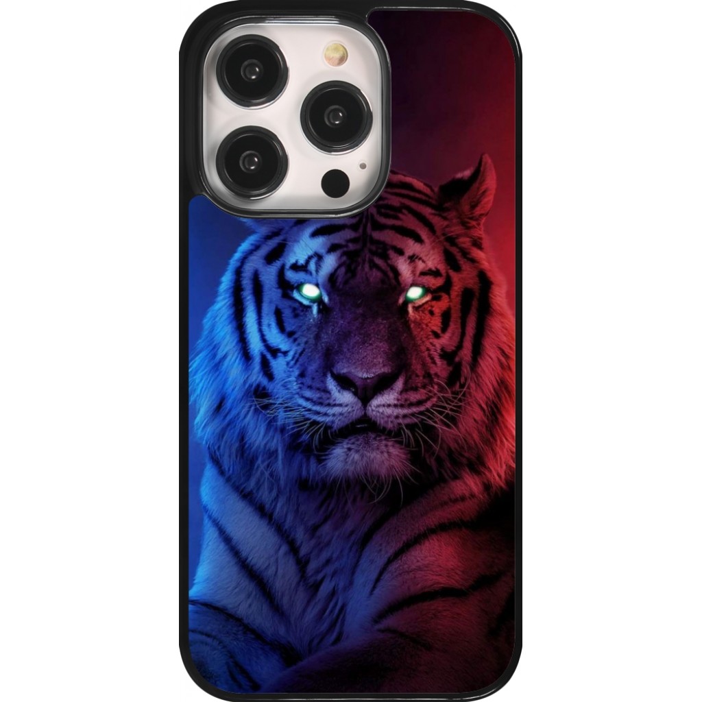 iPhone 14 Pro Case Hülle - Tiger Blue Red - Kaufen auf PhoneLook