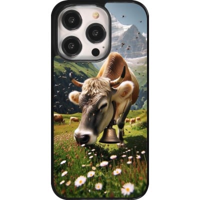 Coque iPhone 14 Pro - Vache montagne Valais