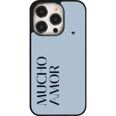 Coque iPhone 14 Pro - Valentine 2024 mucho amor azul