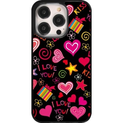 Coque iPhone 14 Pro - Valentine 2023 love symbols