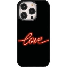 Coque iPhone 14 Pro - Valentine 2023 neon love