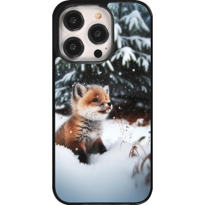 Coque iPhone 14 Pro - Noël 2023 Renardeau sapin