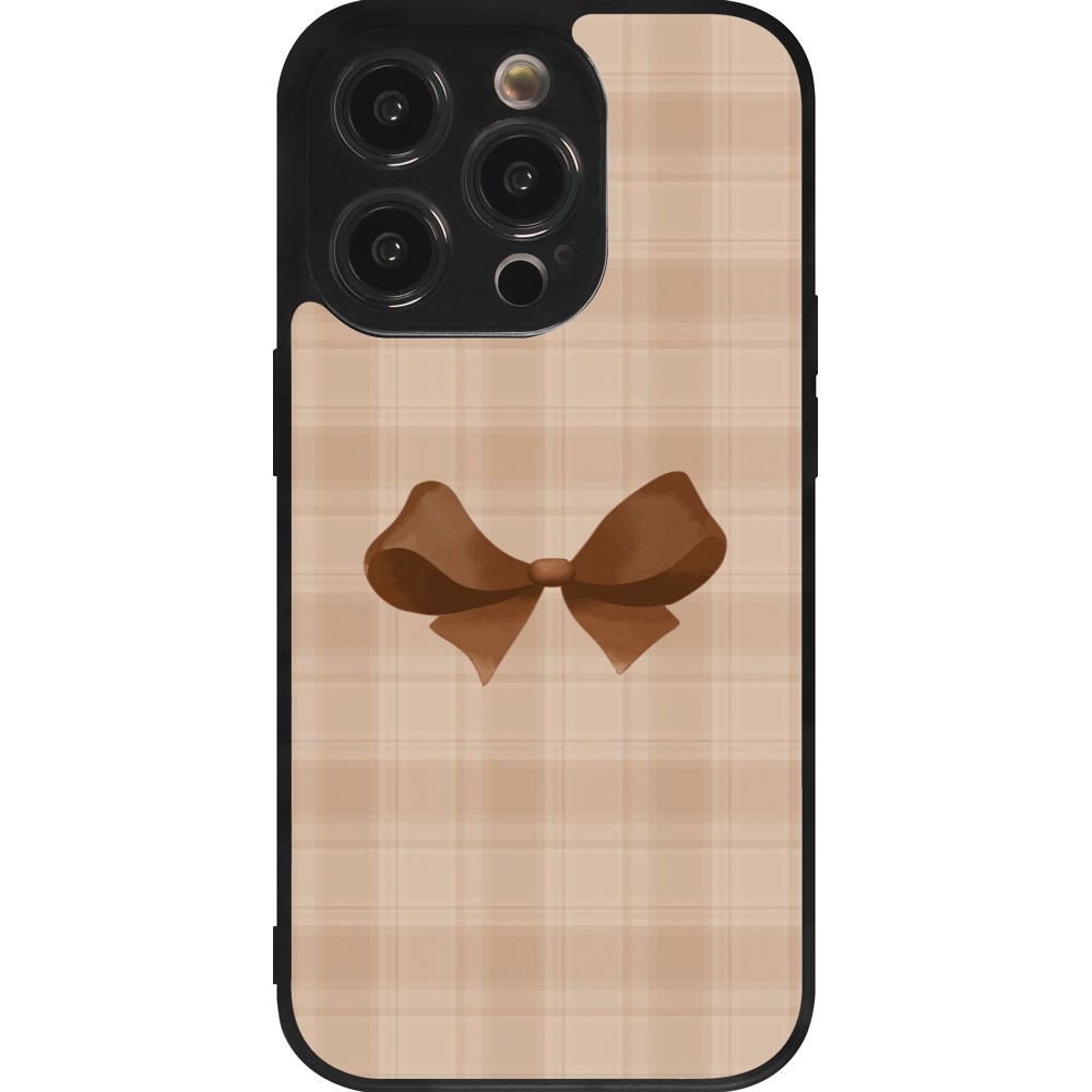 Coque iPhone 14 Pro - Silicone rigide noir Autumn 2024 bow