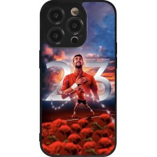 Coque iPhone 14 Pro - Silicone rigide noir Djokovic 23 Grand Slam