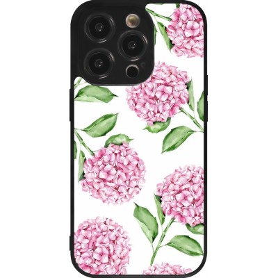 Coque iPhone 14 Pro - Silicone rigide noir Easter 2024 pink flowers