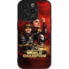 Coque iPhone 14 Pro - Silicone rigide noir Max Verstappen Champion 2023