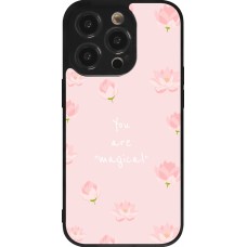 Coque iPhone 14 Pro - Silicone rigide noir Mom 2023 your are magical