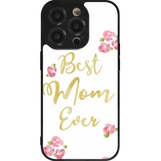 Coque iPhone 14 Pro - Silicone rigide noir Mom 2024 best Mom ever