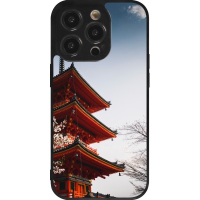 Coque iPhone 14 Pro - Silicone rigide noir Spring 23 Japan