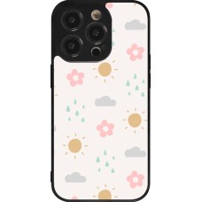 Coque iPhone 14 Pro - Silicone rigide noir Spring 23 weather