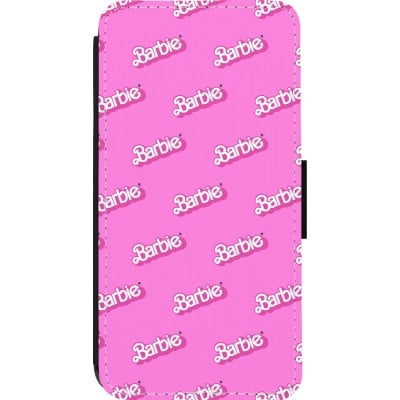 Coque iPhone 14 Pro - Wallet noir Barbie Pattern