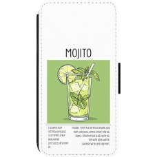 Coque iPhone 14 Pro - Wallet noir Cocktail recette Mojito