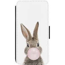 iPhone 14 Pro Case Hülle - Wallet schwarz Easter 2023 bubble gum bunny