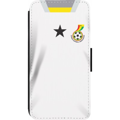 Coque iPhone 14 Pro - Wallet noir Maillot de football Ghana 2022 personnalisable