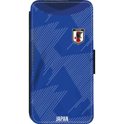 Coque iPhone 14 Pro - Wallet noir Maillot de football Japon 2022 personnalisable