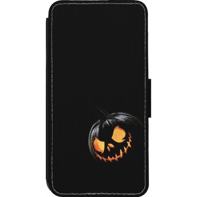 Coque iPhone 14 Pro - Wallet noir Halloween 2023 discreet pumpkin