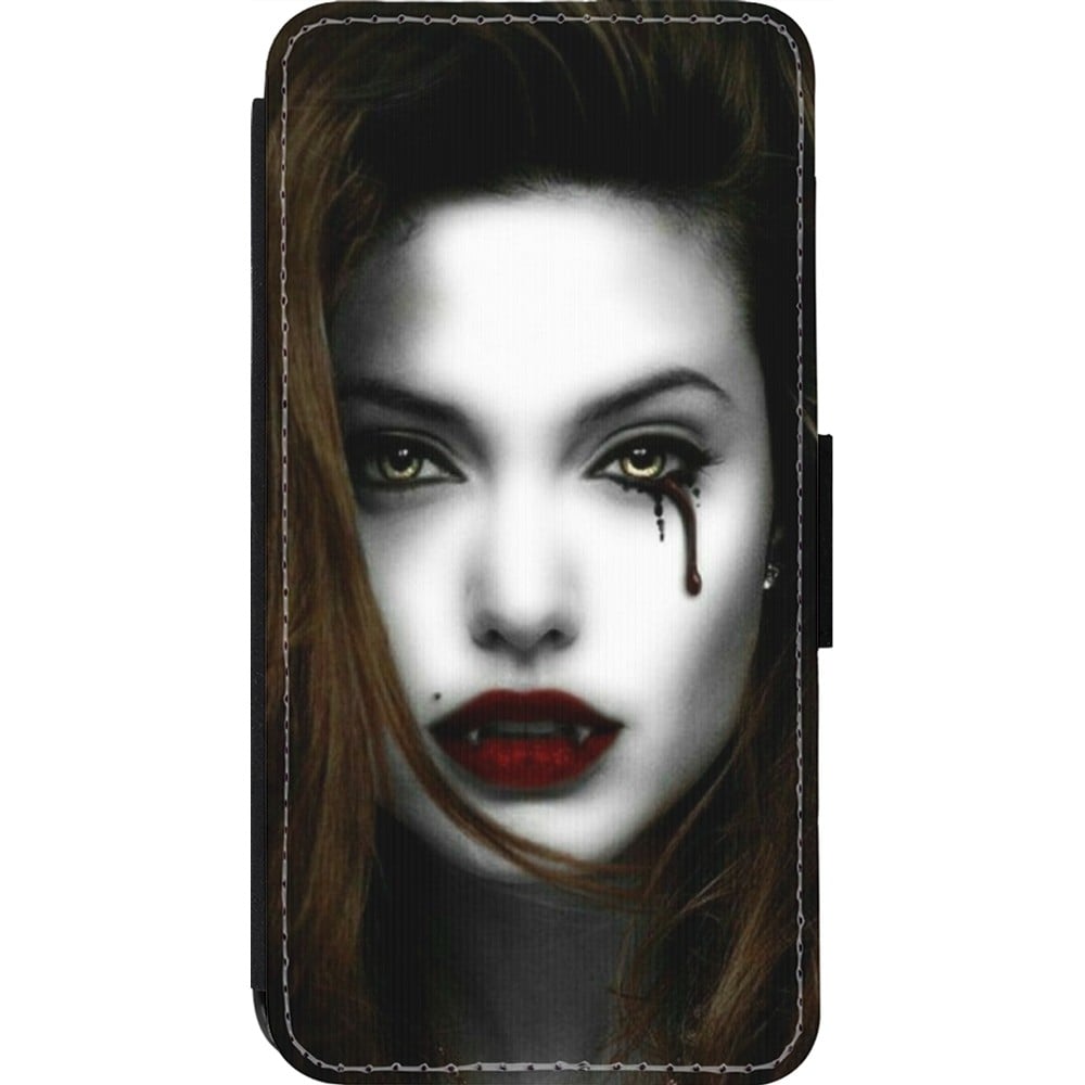 Coque iPhone 14 Pro - Wallet noir Halloween 2023 gothic vampire