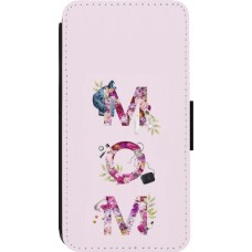 Coque iPhone 14 Pro - Wallet noir Mom 2024 girly mom