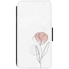 Coque iPhone 14 Pro - Wallet noir Spring 23 minimalist flower