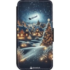 Coque iPhone 14 Pro - Wallet noir Noël 2023 Christmas is Coming