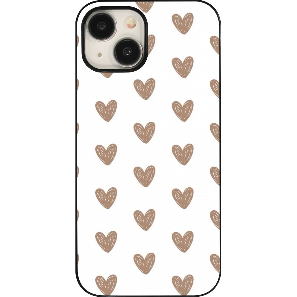 Coque iPhone 15 - Autumn 2024 brown hearts