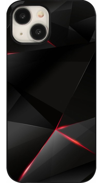 Coque iPhone 15 - Black Red Lines