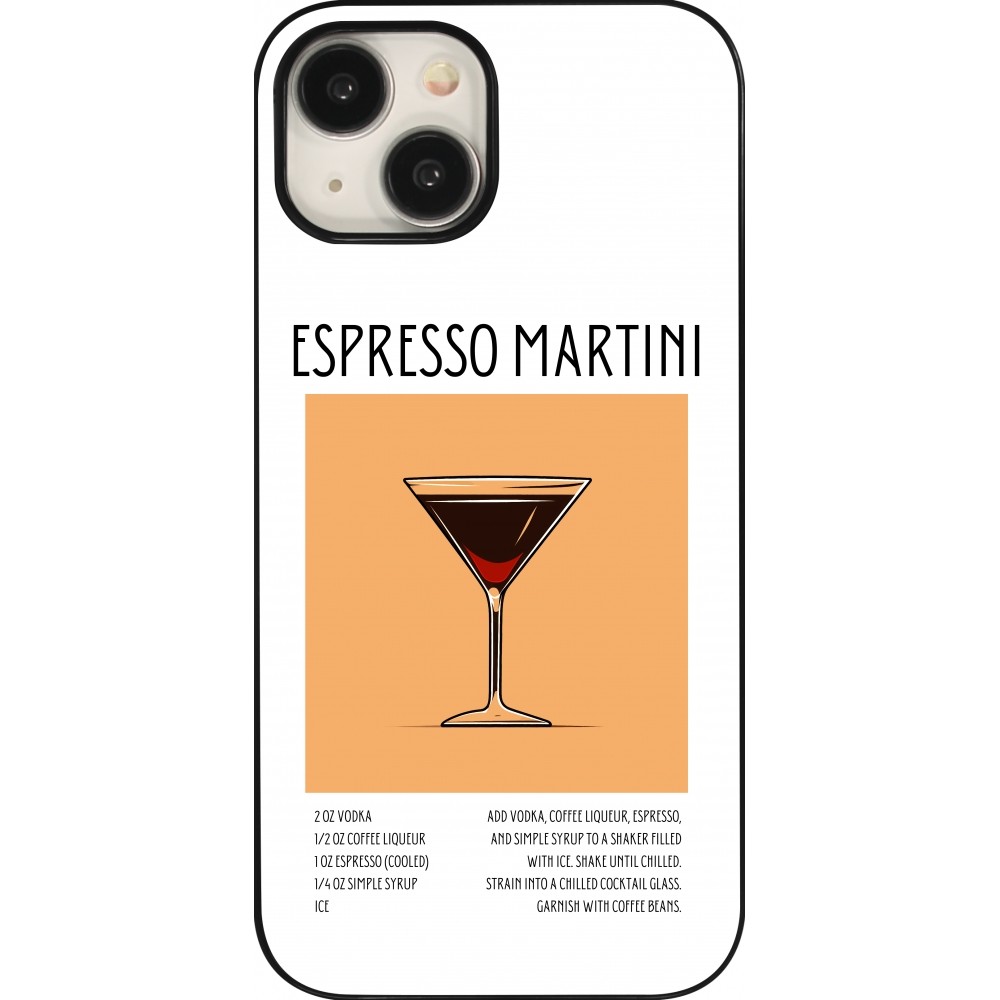 iPhone 15 Case Hülle - Cocktail Rezept Espresso Martini